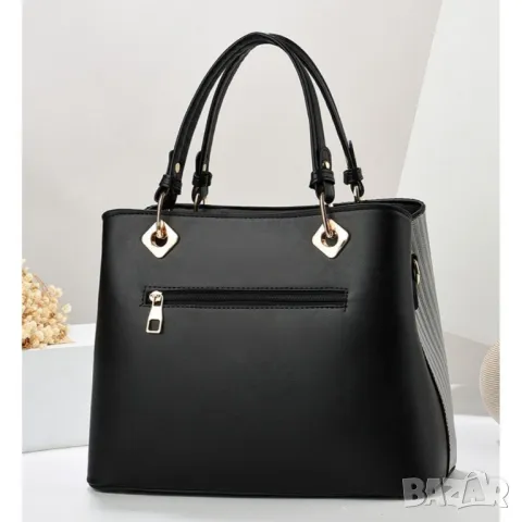Дамска чанта Tripple Black, снимка 3 - Чанти - 47938666