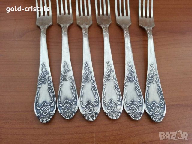  руски посребрени вилици мнц, снимка 4 - Антикварни и старинни предмети - 29536668