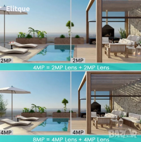 Камера за наблюдение 4K Ultra HD,8MP,датчик за движение,нощно виждане,двупосочна аудио връзка,водоус, снимка 8 - Други - 52786942