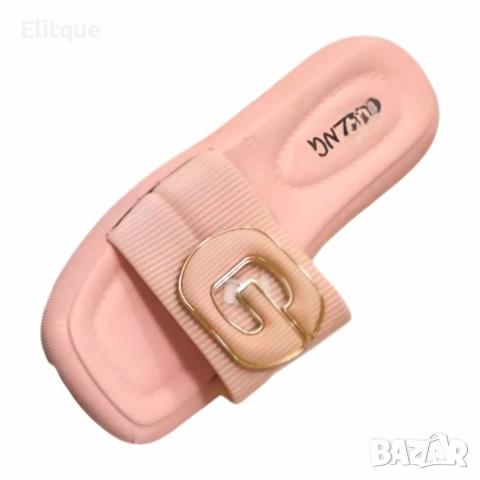 Стилни дамски ежедневни чехли с акцент отпред, снимка 2 - Чехли - 52879818