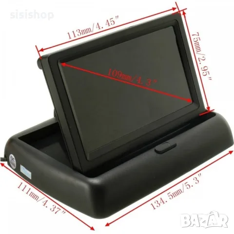  Сгъваем TFT LCD монитор за камера за задно виждане 1322, снимка 3 - Аксесоари и консумативи - 55849515