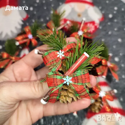 Коледни късмети/висулки за закачане/ магнитче/топки/торбички от зебло, снимка 6 - Коледни подаръци - 48274062