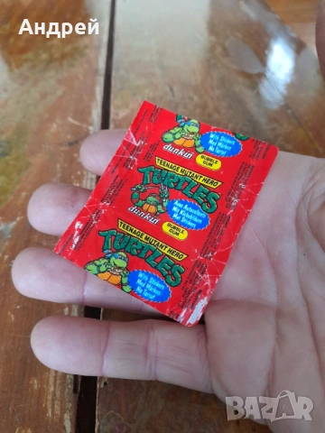 Стара опаковка от дъвка Turtles, снимка 2 - Колекции - 53174919