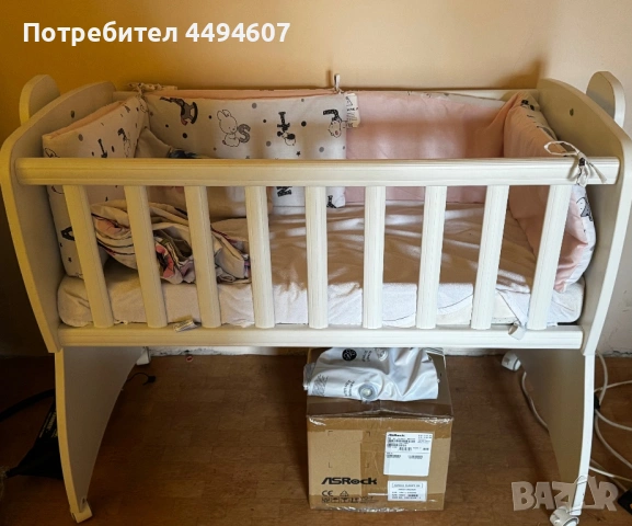 Дървено легло-люлка Lorelli First Dreams, снимка 5 - Кошарки - 53012085