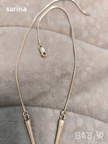 Сребърно колие, снимка 3 - Колиета, медальони, синджири - 52938017