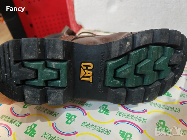 Мъжки кожени боти Caterpillar 45 номер , снимка 9 - Мъжки боти - 53335489