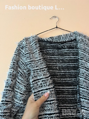 Дълга жилетка с джобове в черно и бяло 38 размер на марката River Island 🤍🖤🤍🖤🤍🖤, снимка 4 - Жилетки - 52116584