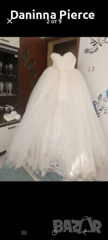 Булчински рокля С Дълго Було, снимка 8 - Сватбени рокли - 50292039