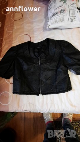 Късо кожено болеро блуза Paprika, снимка 2 - Якета - 32137494