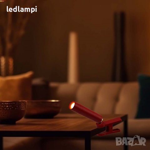 Настолна LED Магнитна Лампа 3W Червена Неутрално Бяла Светлина, снимка 4 - Настолни лампи - 42892783