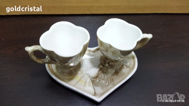 чаши за кафе за двама , снимка 5 - Антикварни и старинни предмети - 24963844