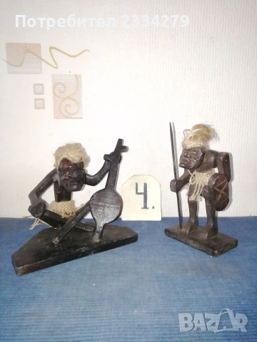 Стари ръчно изработени склуптури, статуетки от дърво, различни държави и години. , снимка 14 - Декорация за дома - 53931414