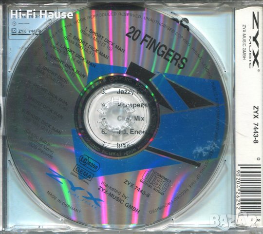 20 Fingers -Short Disk Man, снимка 2 - CD дискове - 35372819