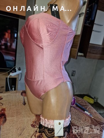Сатенено боди + жартиер м л , снимка 2 - Корсети, бюстиета, топове - 38400245