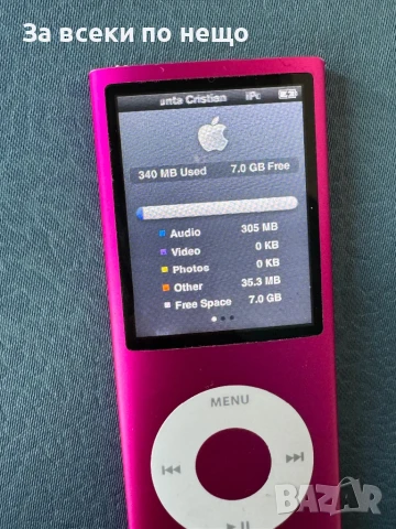 Айпод , Apple iPod A1285 Pink Nano 4th Generation 8GB, снимка 14 - iPod - 50548854