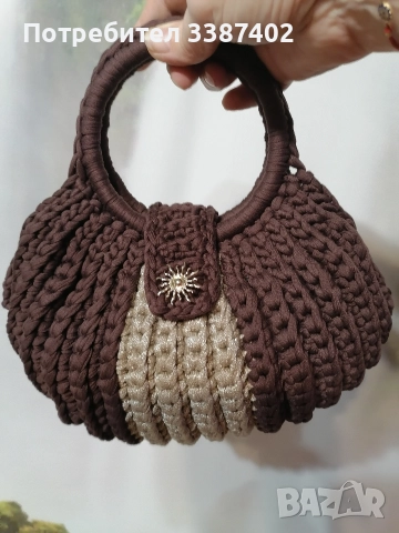 страхотна плетена чанта , снимка 3 - Чанти - 52866745
