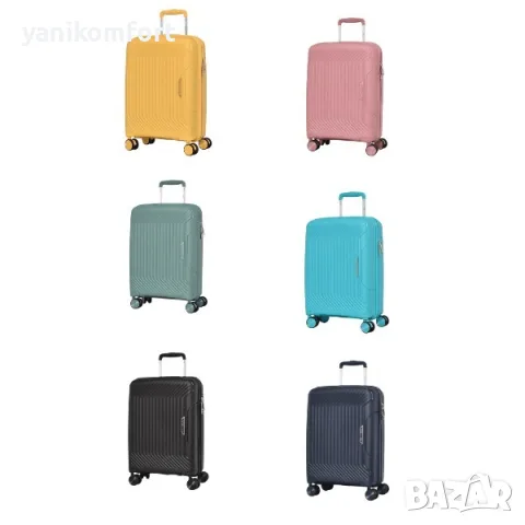 Куфар за ръчен багаж 55x40x23 PP 88001 – твърд куфар с 4 колела и TSA заключване, снимка 18 - Куфари - 56200110