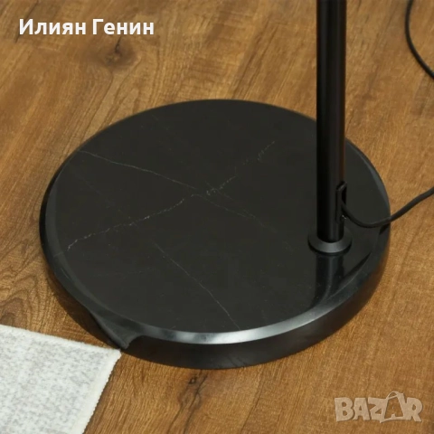 Подова лампа HOMCOM с абажур от конопено въже, снимка 2 - Настолни лампи - 52192770