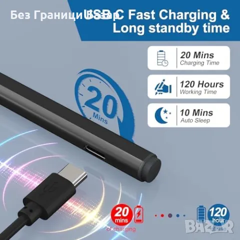 Нов Магнитен Stylus Pen за Chromebook, Google Pixel Tablet, Fire Max 11 Писалка таблет, снимка 4 - Друга електроника - 48986790