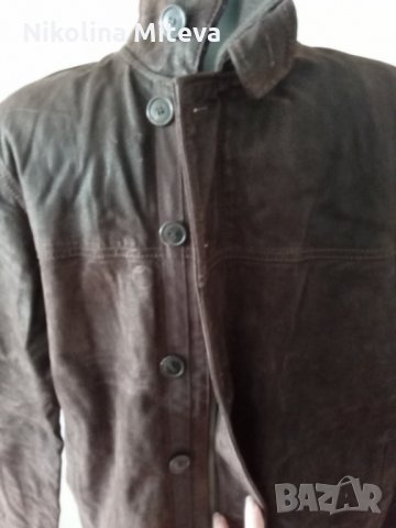 Тъмнокафяво кожено яке, снимка 2 - Якета - 31500504