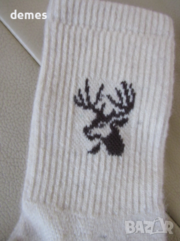 Машинно плетени чорапи от органична 100 % вълна размер 40-42, снимка 5 - Мъжки чорапи - 52355314