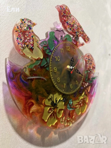 Ръчно изработен, арт часовник, който ще краси вашия дом или работно място, снимка 5 - Стенни часовници - 52968636