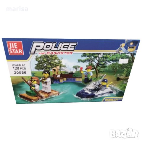 Конструктор Полиция 128 части, тип лего, в кутия - 20056