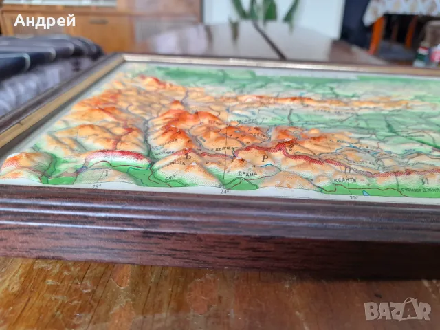 Стара релефна карта на България #2, снимка 2 - Други ценни предмети - 48667612