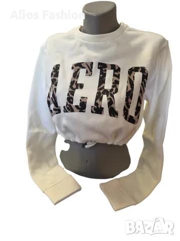 Къс суичър Aeropostale AERO, екрю, M