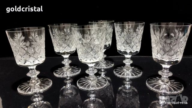 кристални чаши , снимка 10 - Антикварни и старинни предмети - 51410604