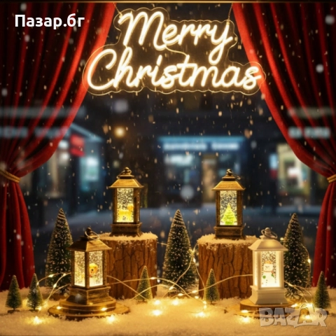 LED Коледен фенер с падащ сняг – топлина, уют и празнично настроение във всеки дом