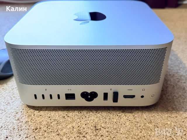 MAC STUDIO M1 MAX \ МАК СТУДИО \ 32GB RAM \ 24 GPU \ 10 CPU \ 512GB HD \ КАТО НОВ, снимка 3 - Работни компютри - 54096436