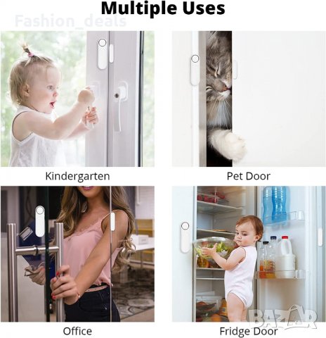 Нова аларма за врата прозорец Безжичен детектор Безопасност Сигурност, снимка 5 - Други стоки за дома - 39918779