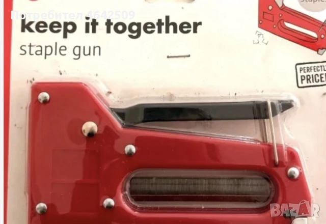 Ръчен Такер за Тапициране на Мебели със Скоби - 100 бр, снимка 4 - Други инструменти - 52420003