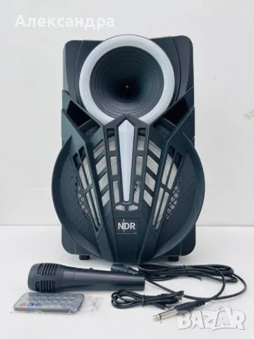 Караоке тонколона с Bluetooth NDR-P08 8 инча'' и микрофон, снимка 3 - Караоке - 49172176
