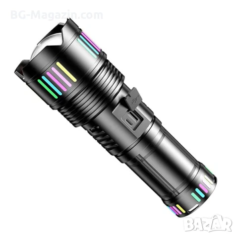 Далекобоен мощен фенер прожектор LED лазерен диод USB зареждане Power Bank за лов риболов къмпинг, снимка 9 - Къмпинг осветление - 51017313