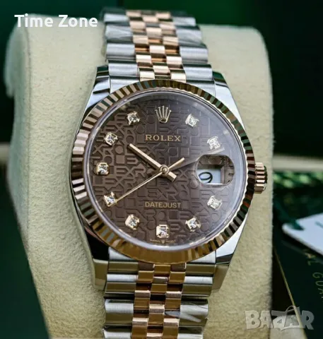 Rolex Datejust 36mm Two-Tone Rose Gold MOP Dial Automatic Дамски Различни Варианти, снимка 15 - Дамски - 48183169