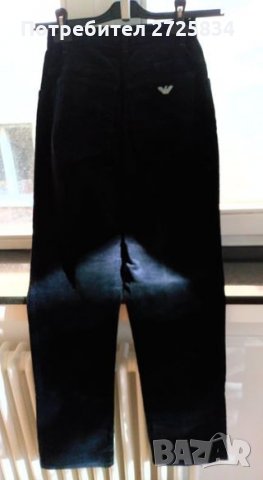 Оригинален Armani Jeans, синьо кадифе, размер 28, снимка 3 - Дънки - 34187672