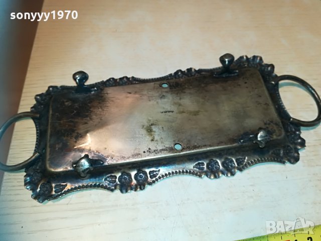 посребрен поднос с две дръжки и печат-внос франция, снимка 13 - Колекции - 30041502