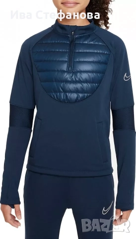 NIKE  nike THERMA-FIT WINTER WARRIOR ACADEMY DRILL TOP – BLACK/BLACK/TOTAL ORANGE, снимка 9 - Спортни дрехи, екипи - 52553141