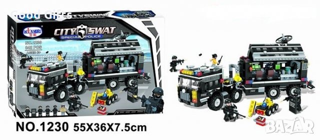 Детски конструктор Police Station , 842 части , Полицейски отряд, снимка 3 - Конструктори - 35485431