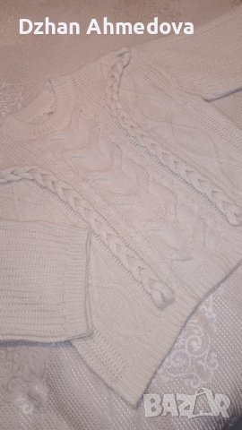 H&M бял пуловер, снимка 2 - Блузи с дълъг ръкав и пуловери - 39284233