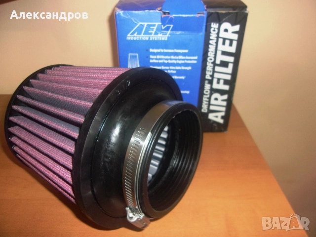 Спортен филтър AEM, топ-филтър, отвор 90мм, нов, промо цена!, снимка 4 - Части - 52662114