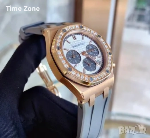 Audemars Piguet Royal Oak Offshore 37mm Rose Gold Grey Diamond Дамски Различни Цветове, снимка 4 - Дамски - 54047396