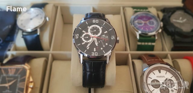 Lotus Retrograde Мъжки часовник спортен хронограф водоустойчив черен festina casio, снимка 1 - Луксозни - 44244144