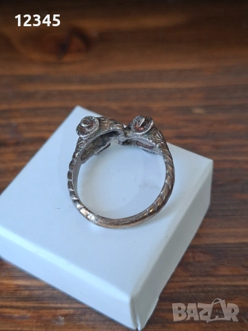 Стар интересен сребърен пръстен , снимка 4 - Пръстени - 54125177