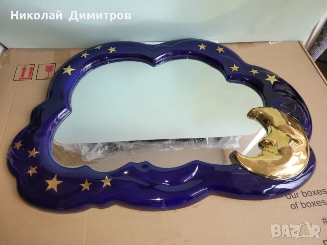 Продавам огледало ОБЛАК 67х48 см Порцелан рамка, снимка 3 - Други - 49911439