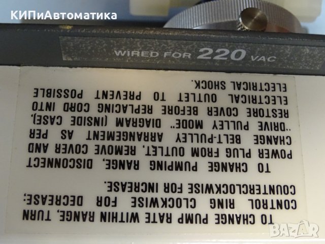 дозираща помпа Fluid-Metering-Inc 300-031R 220V 0-15ml/min, снимка 7 - Резервни части за машини - 37178083