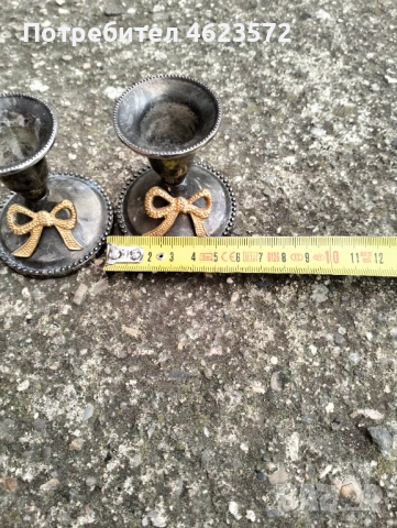 Посребрени свещници, снимка 3 - Антикварни и старинни предмети - 52662051