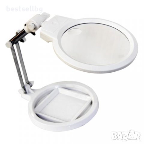 Голяма настолна лупа лед остветление за четене бродиране шиене гоблени, снимка 7 - Други инструменти - 29243114